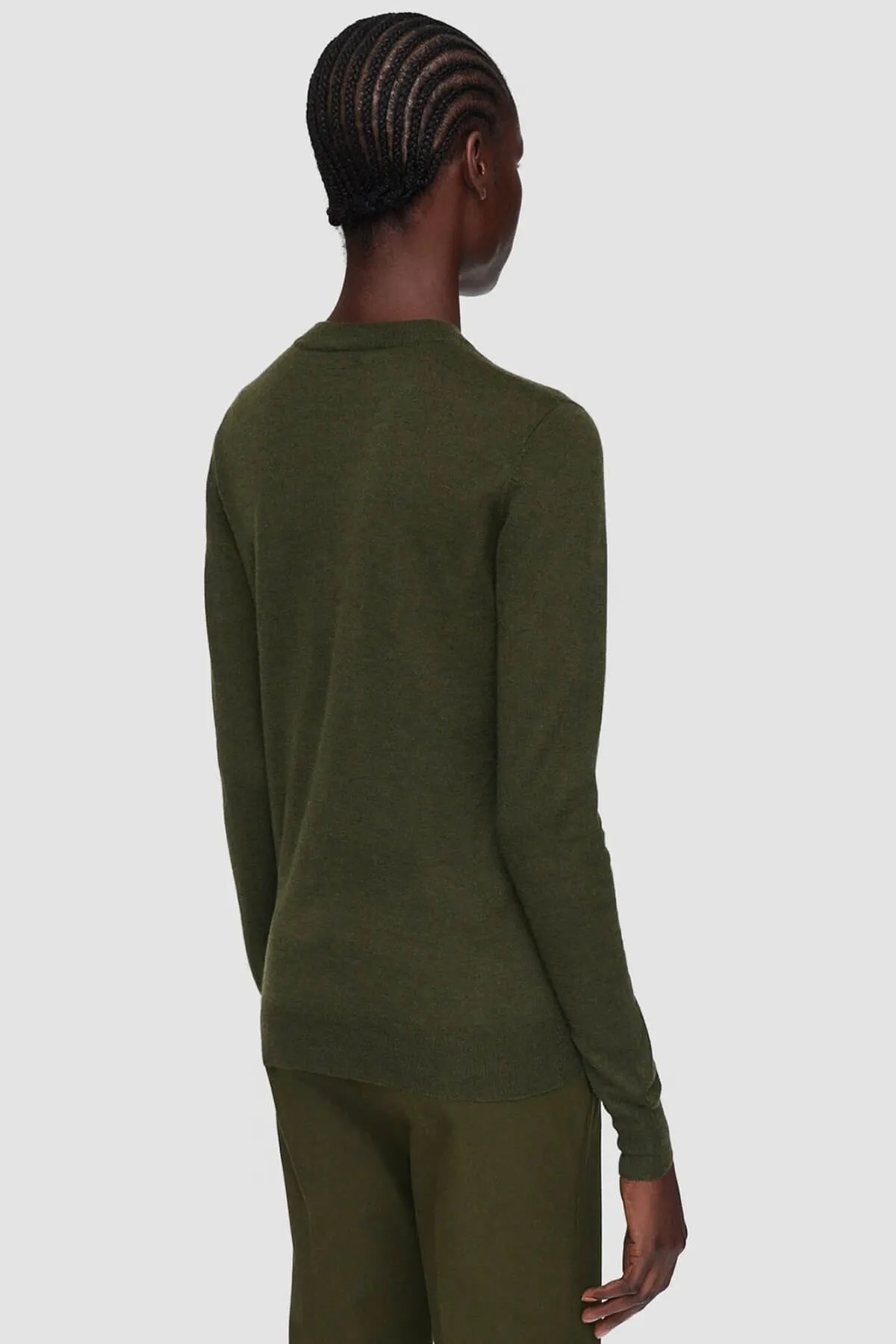 Joseph Cashair Round Neck Knit Jumper - Hass Avocado