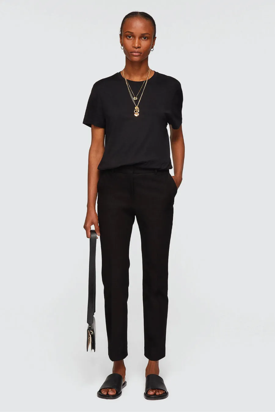 Joseph Gabardine Stretch Coleman Pant - Black