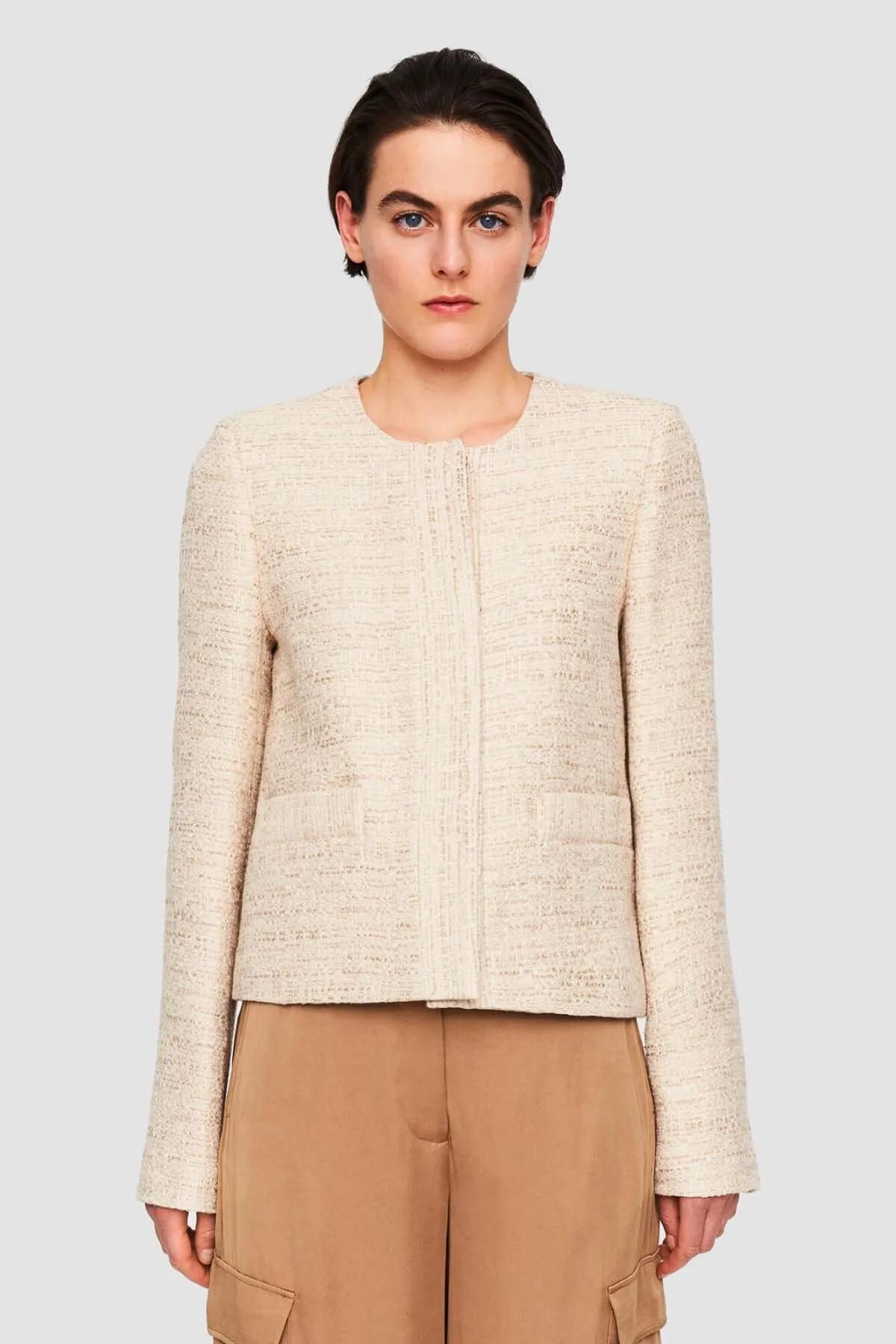 Joseph Melange Tweed Jovanna Jacket - Cassonade