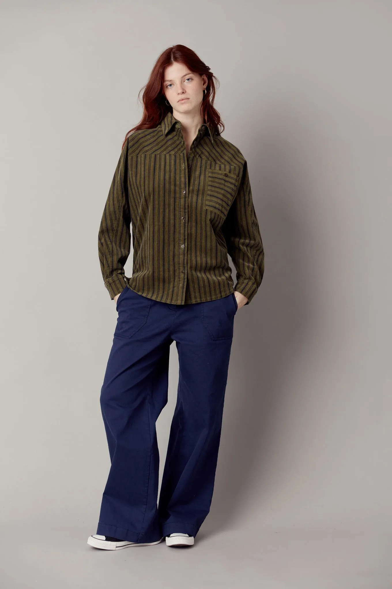 Komodo Green Stripe Stella Shirt