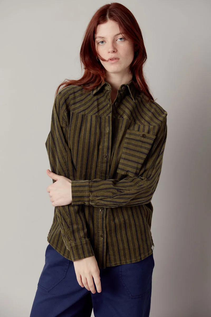 Komodo Green Stripe Stella Shirt