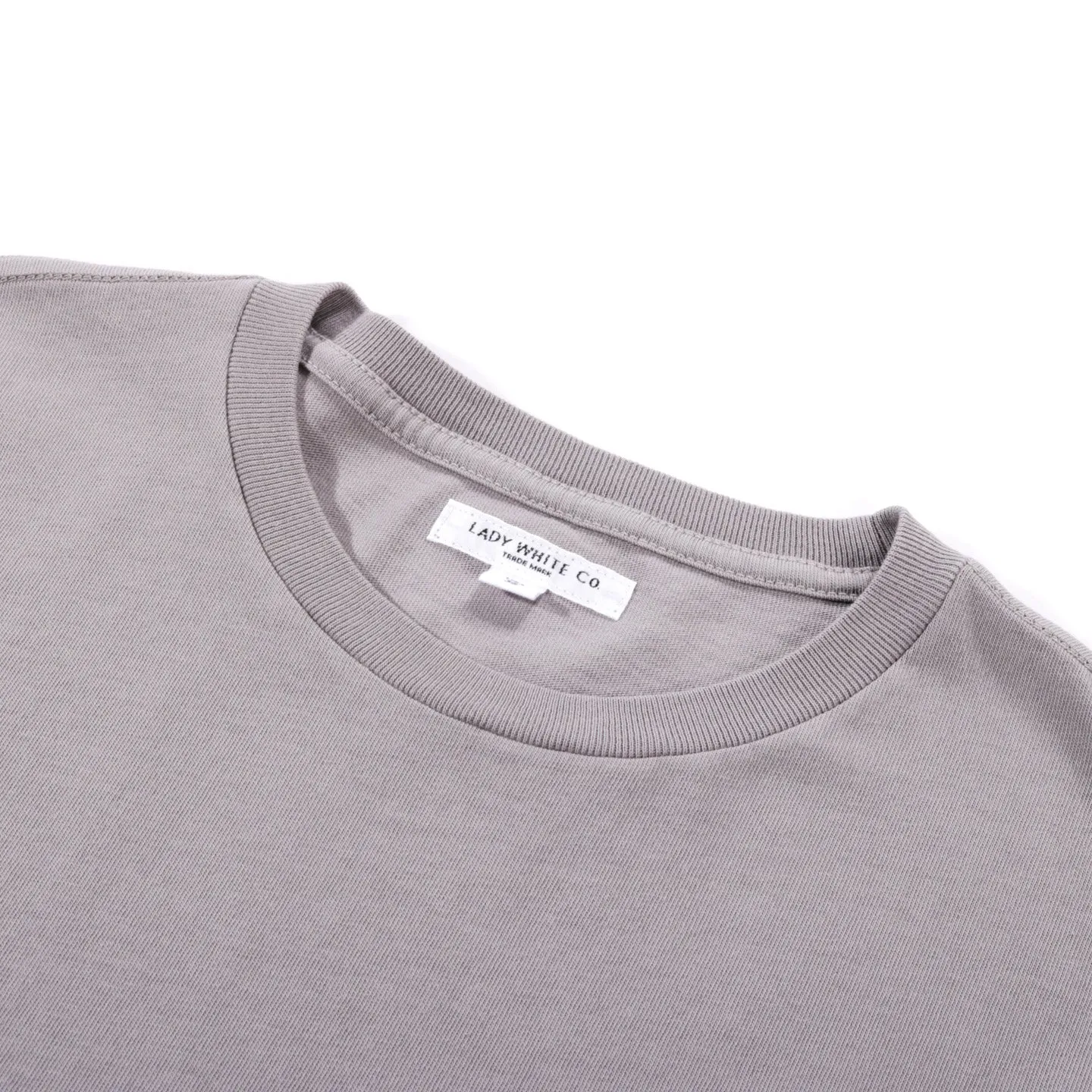 LADY WHITE CO. LITE JERSEY T-SHIRT TRUE GREY