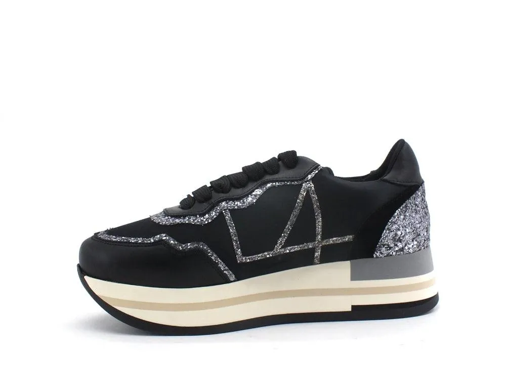 LAKE Mr. Big L4 Sneaker Glitter Black E08-L4-G