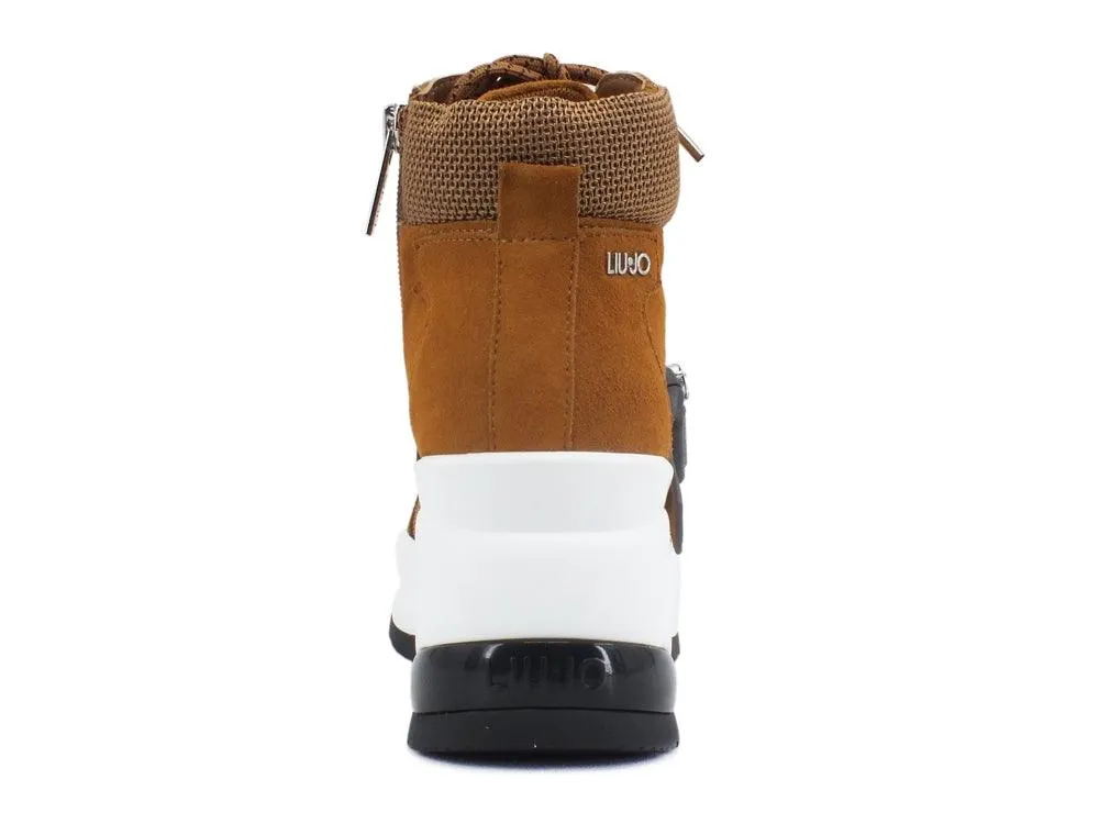 LIU JO Karlie Revolution 15 Sneakers Zeppa Tabacco Brown BF0051PX002