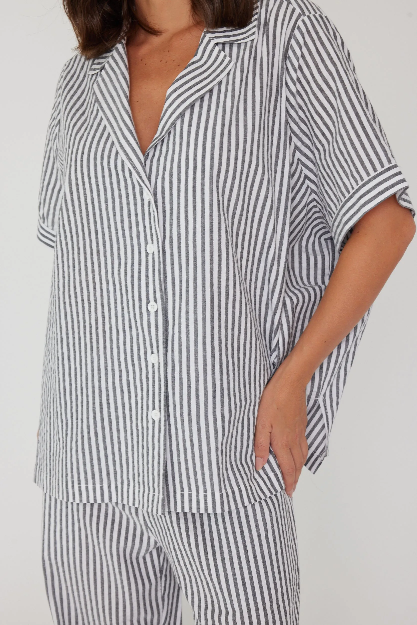 LOUIS Shirt Black Stripe