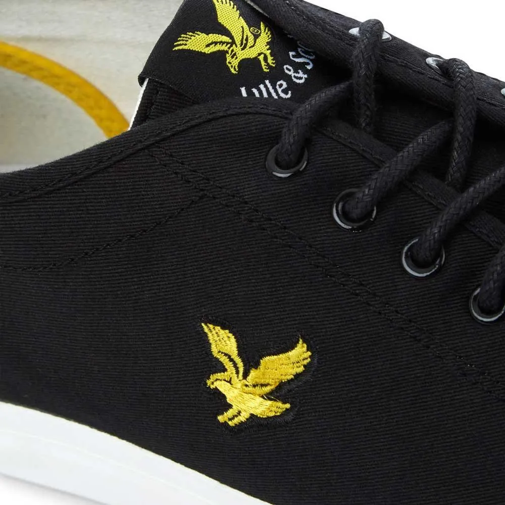 Lyle And Scott Teviot Canvas Plimsoll Trainers - True Black