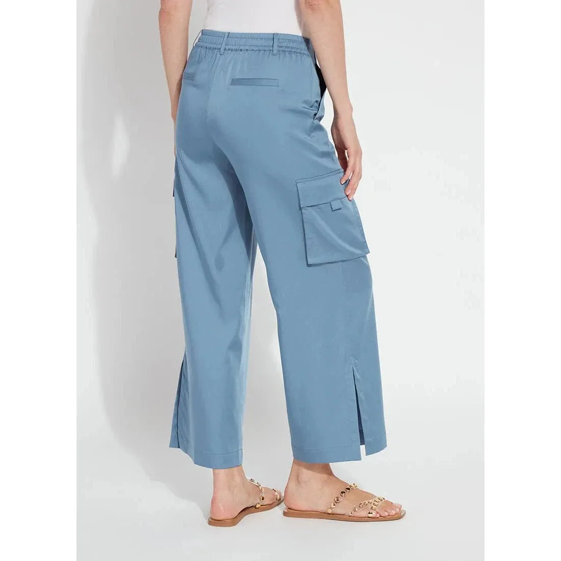 Lysee' Calypso Ankle Cargo Pants - Solid Bleached Blue