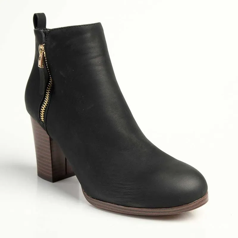 Madison Fern Ankle Boot - Black