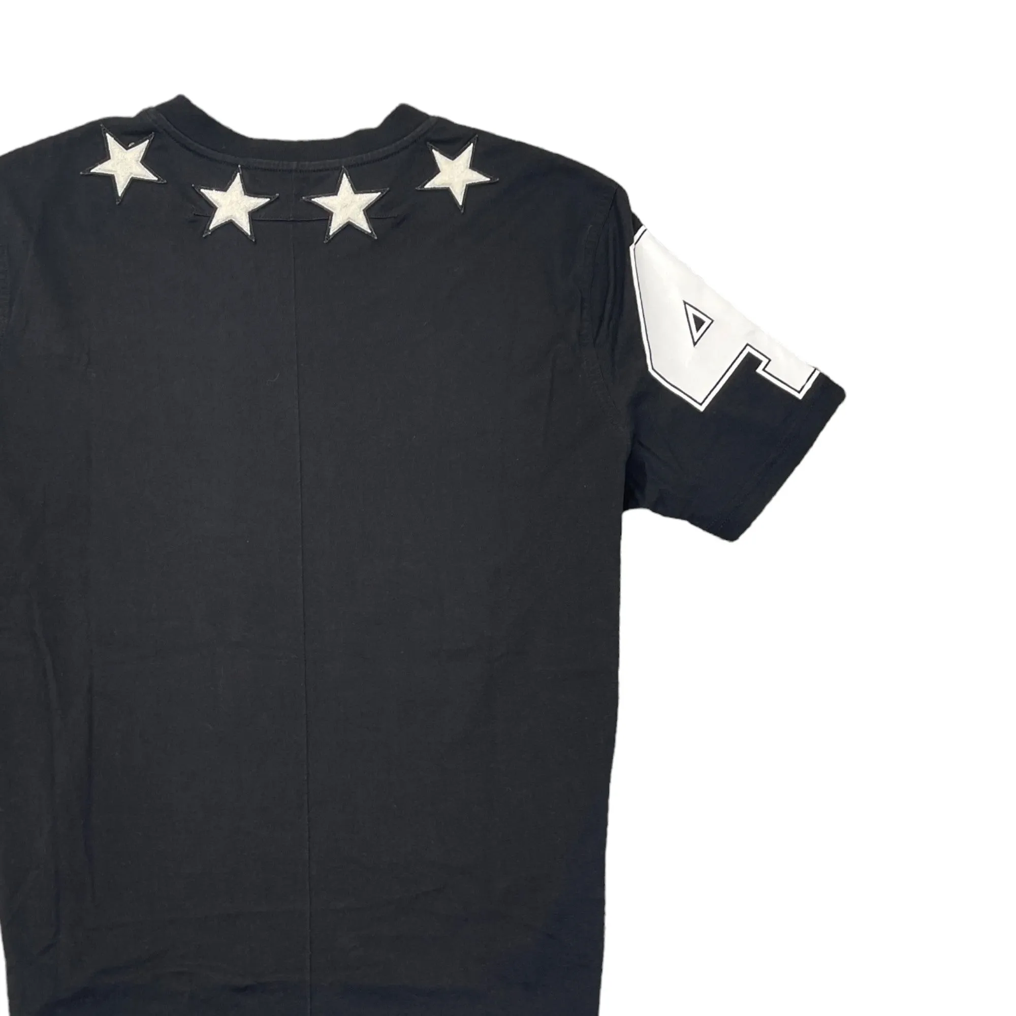 Men's Applique Stars T-Shirt Black Size M