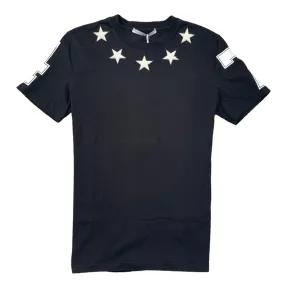 Men's Applique Stars T-Shirt Black Size M