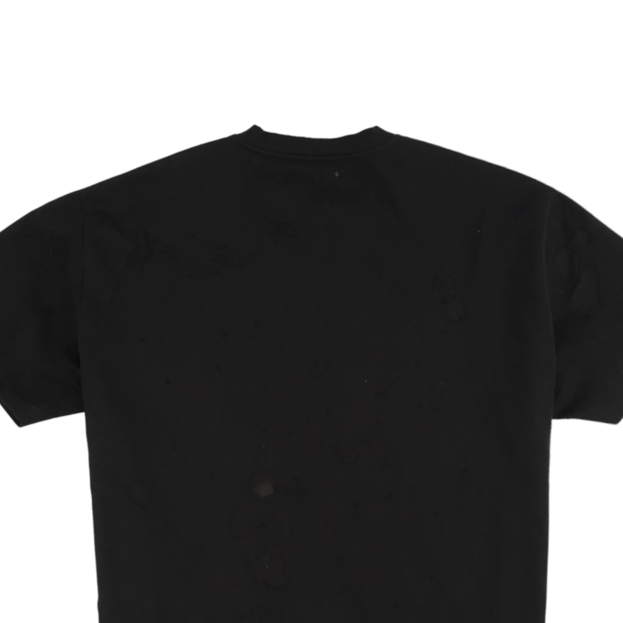 Men's Distressed Logo T-Shirt Black Size M