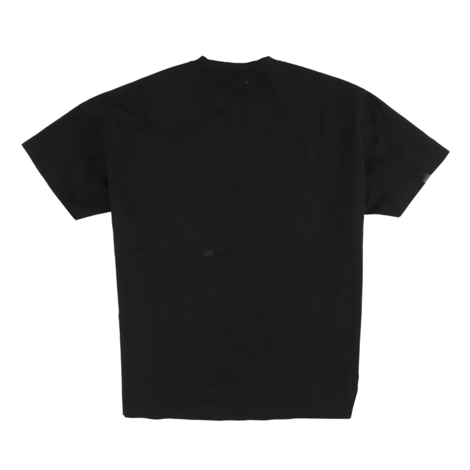 Men's Distressed Logo T-Shirt Black Size M