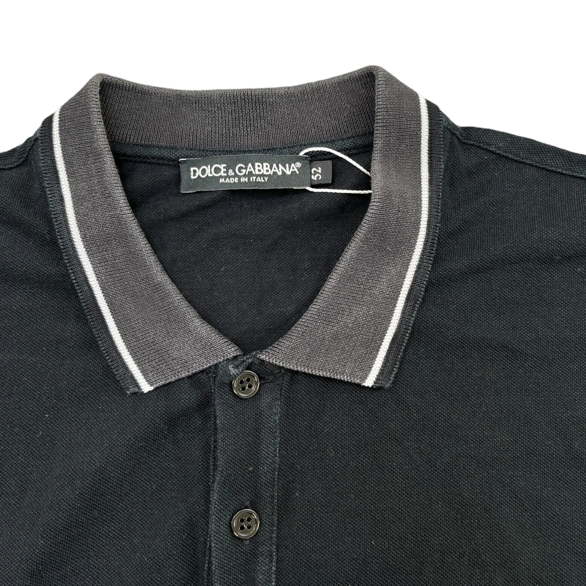 Men's Embroidered Logo Polo Shirt Black Size IT 52 / UK XL