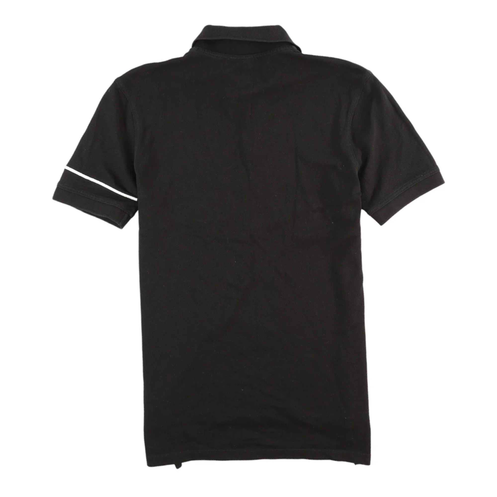 Men's Embroidered Logo Polo Shirt Black Size L