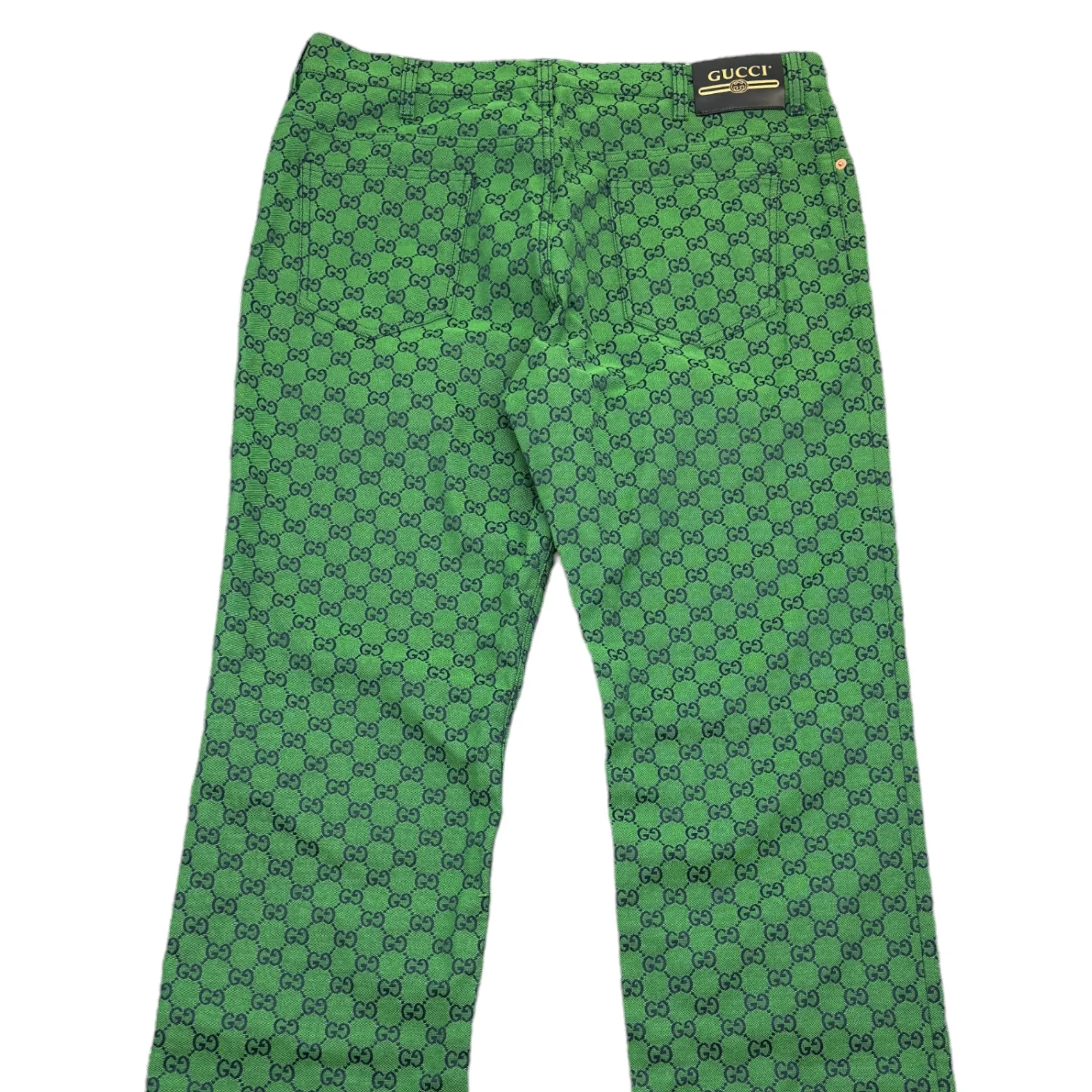 Men's Gg Supreme Jeans Green Size Waist 38