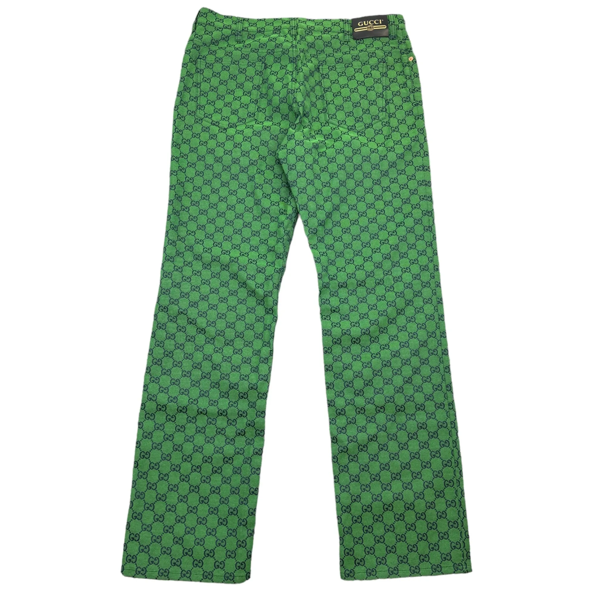 Men's Gg Supreme Jeans Green Size Waist 38