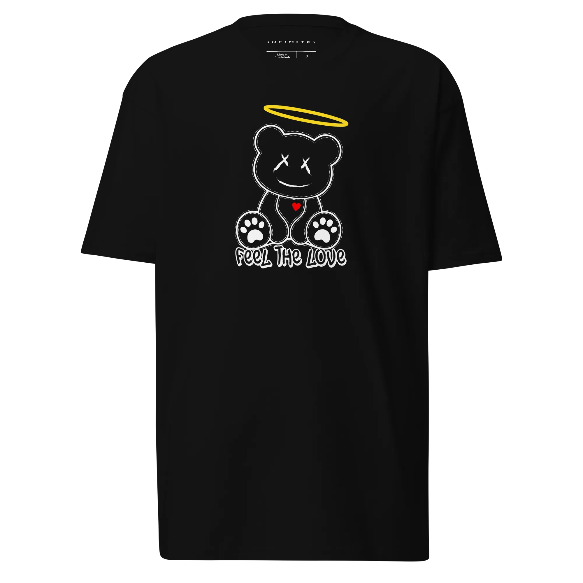 Men’s Slogan And Angel Bear Graphic Tee