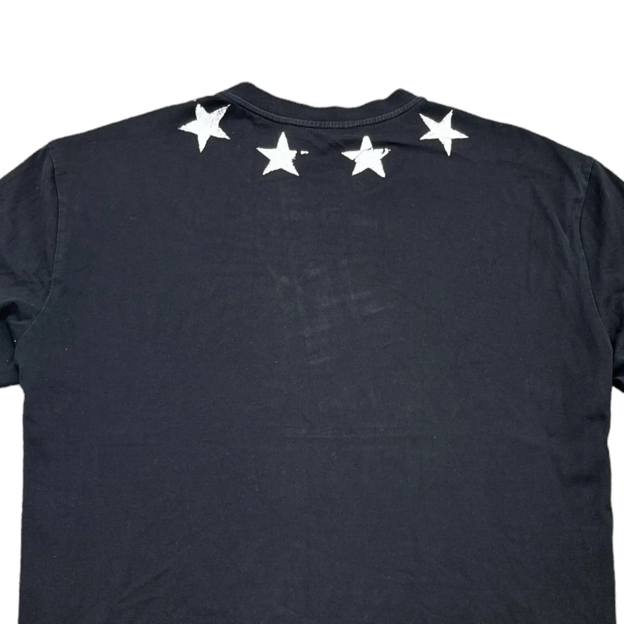 Men's Star Print T-Shirt Black Size XXL