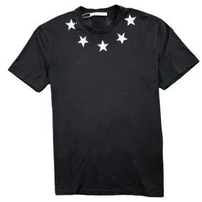 Men's Star Print T-Shirt Black Size XXL