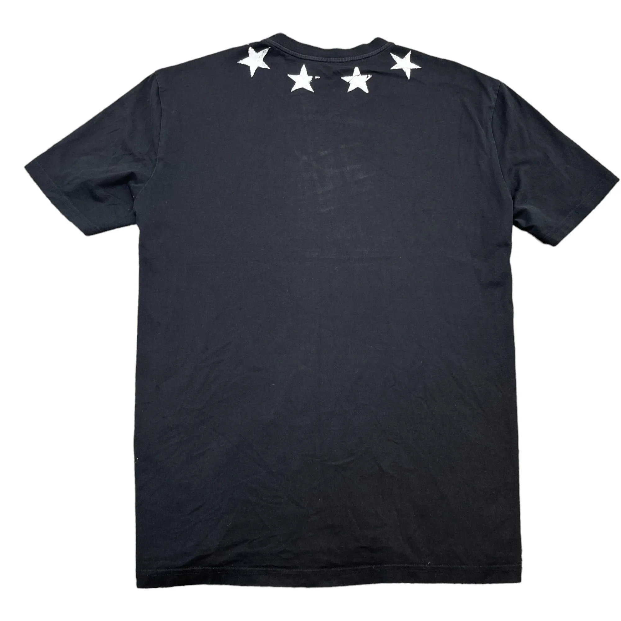 Men's Star Print T-Shirt Black Size XXL