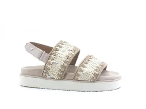 MOU Bio Sandal Strap Sequins Sandalo Pailettes Sequins Chalk MU.SW251002G