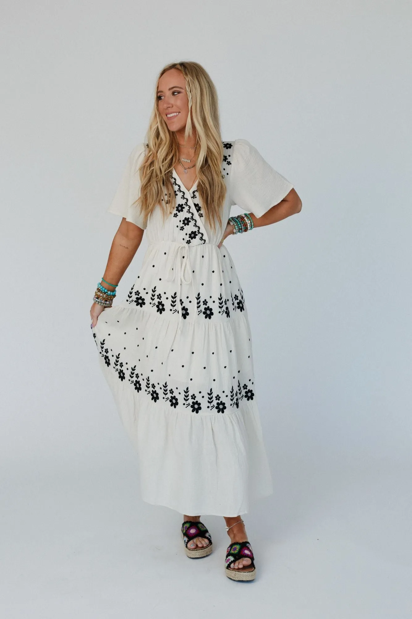 New Creation Embroidered Maxi Dress - Ivory