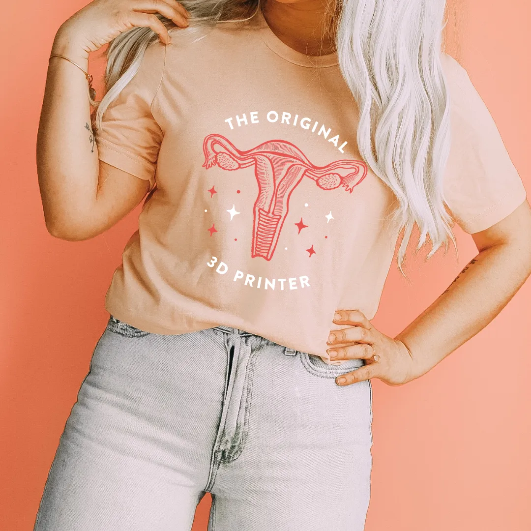 Original 3D Printer Uterus Tee