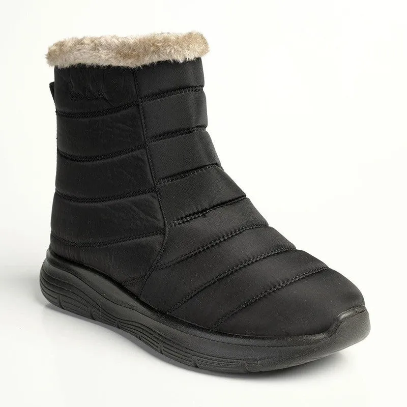 Pierre Cardin Eskimo Fur Collar Ankle Boot - Black