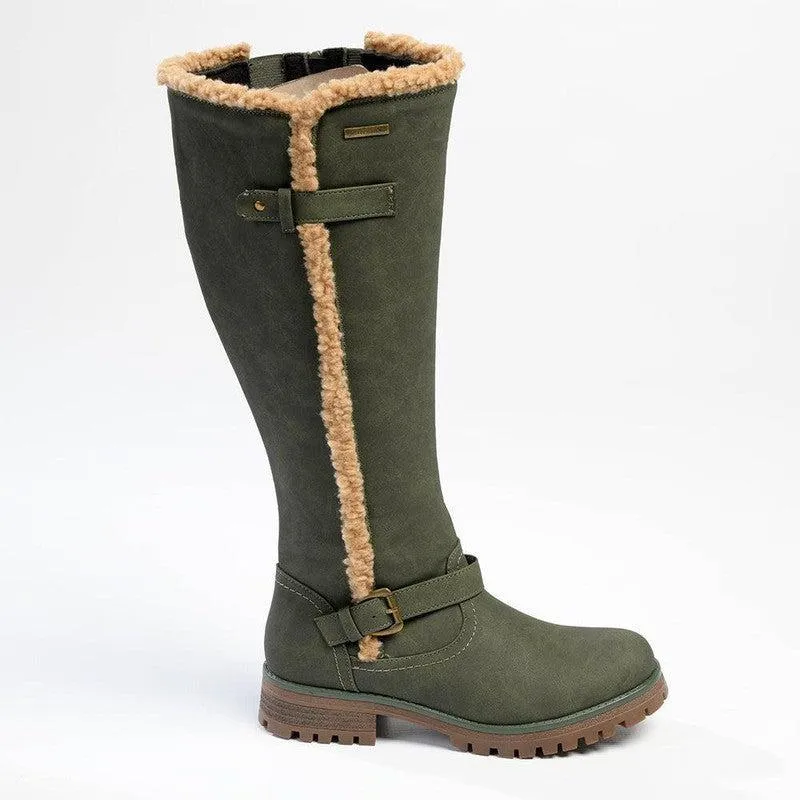 Pierre Cardin Remi Fur Lined Boot - Olive