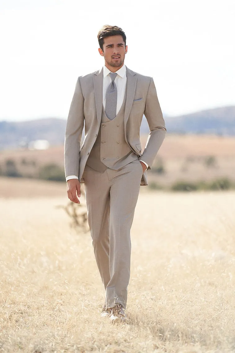 "Brunswick" Sand Slim Suit Pants