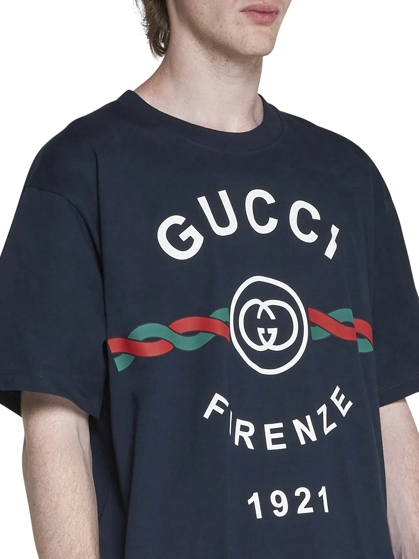 "Gucci Firenze 1921" cotton jersey T-shirt