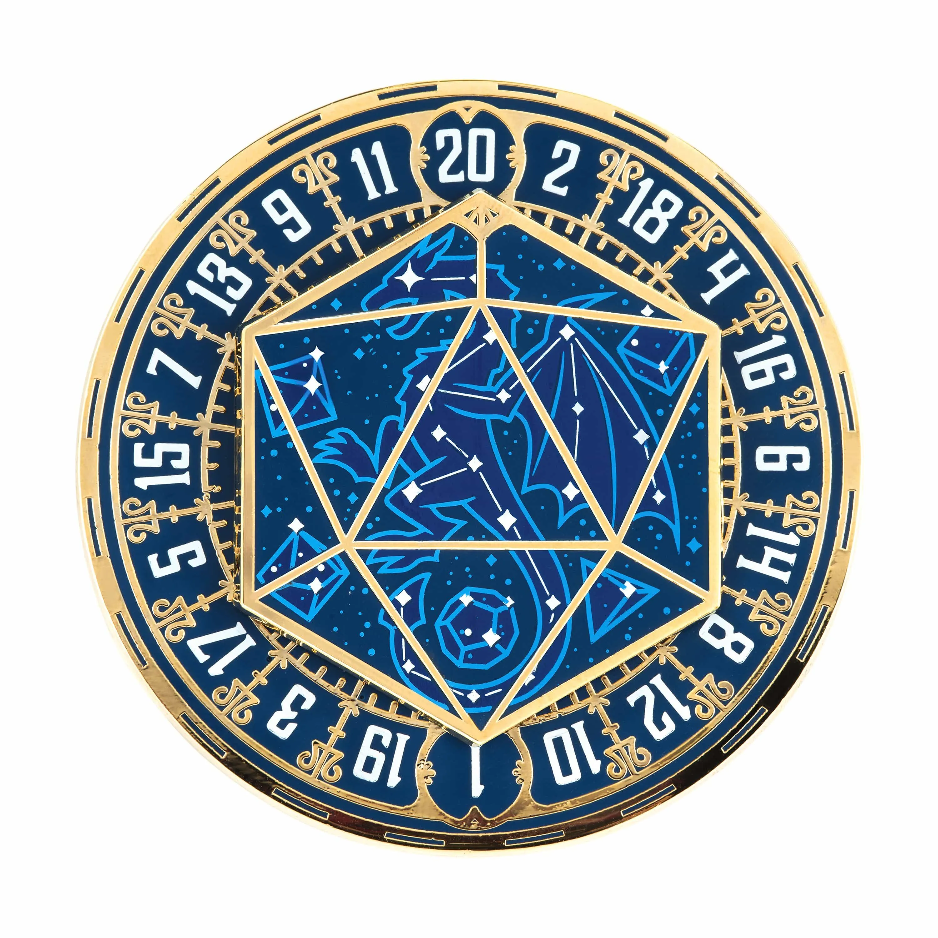 Sanshee - Constellation Check XL Spinner Pin