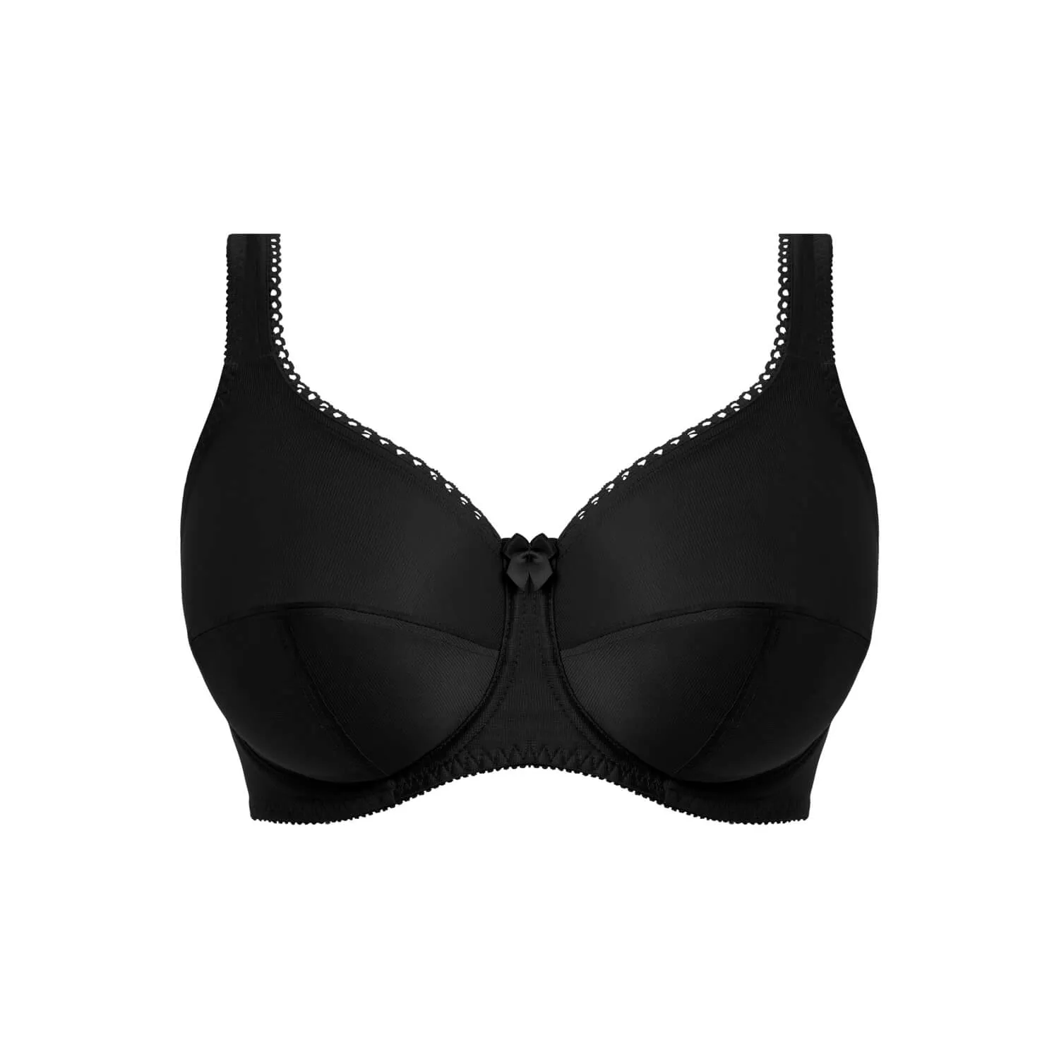 Speciality Cotton & Polyester Smooth Cup Bra - Black