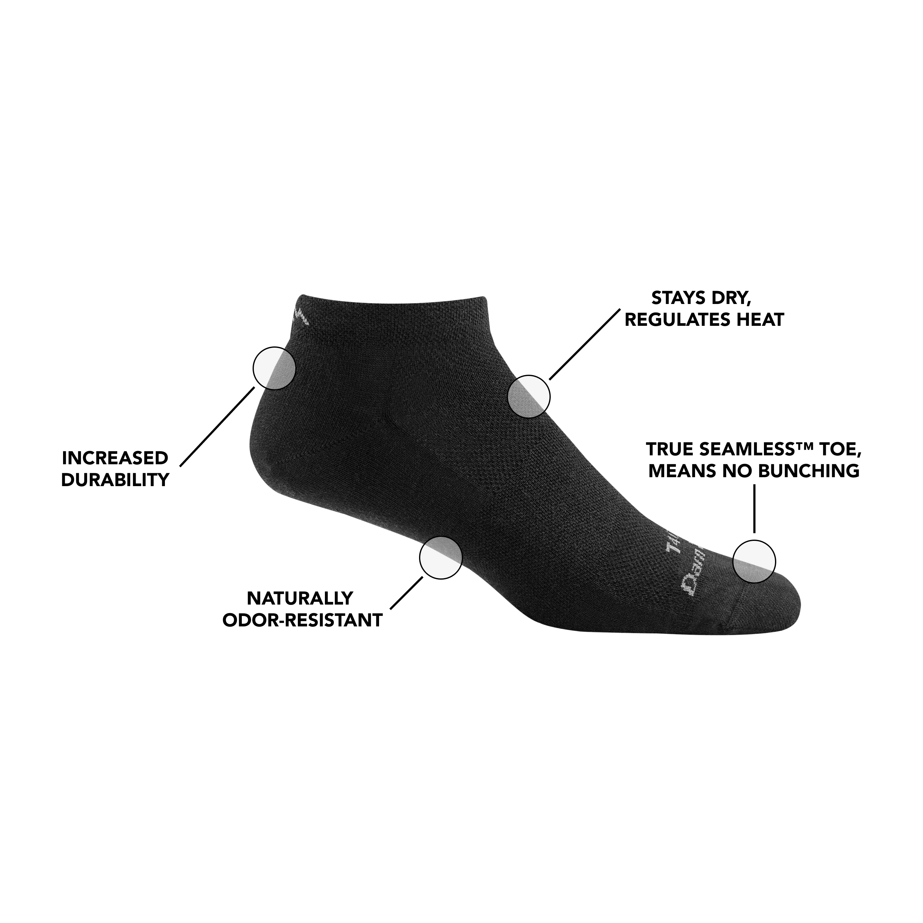 T4016 No Show Midweight Tactical Sock with Cushion