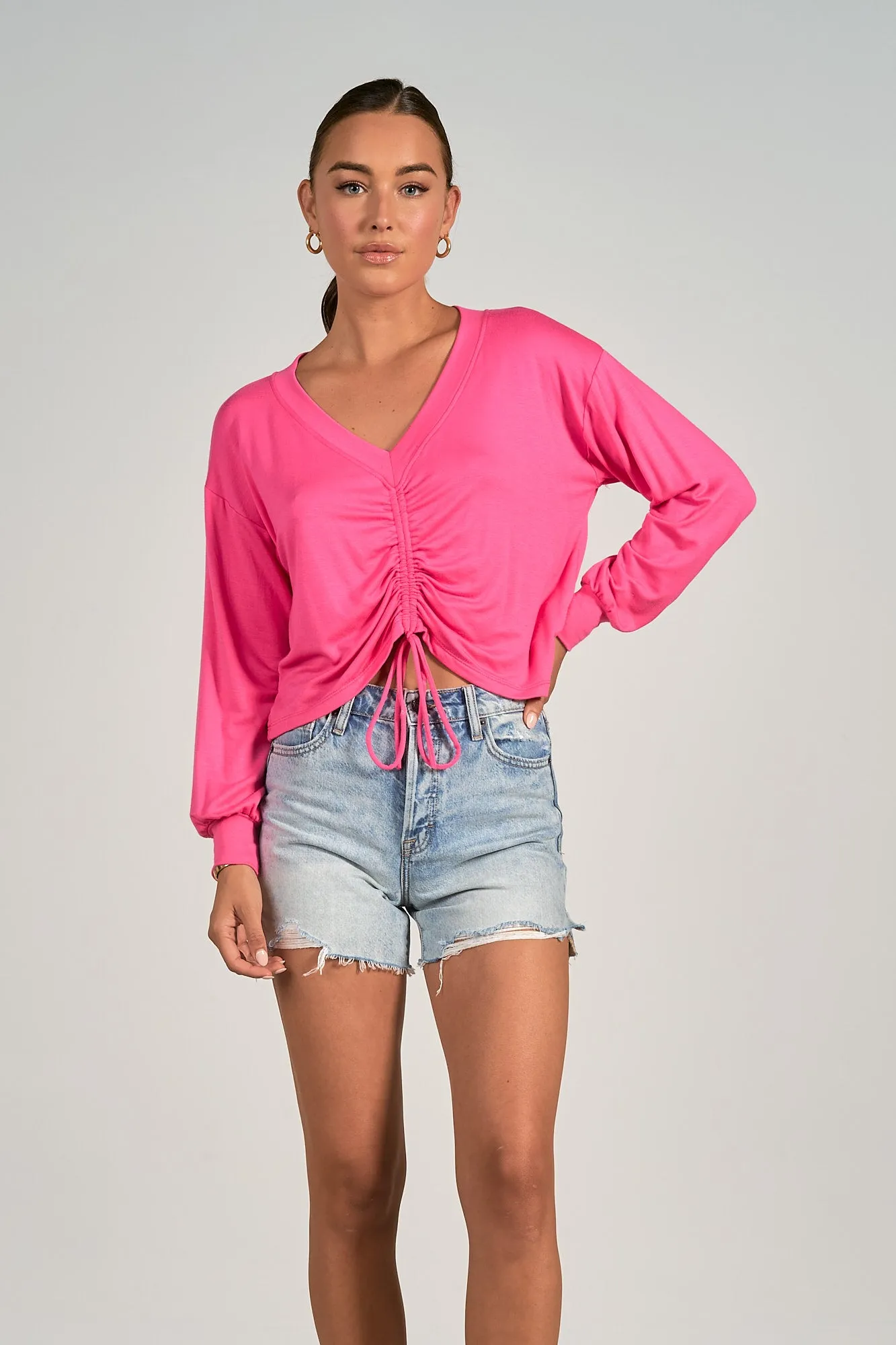 The Chandra Cinched Front Top