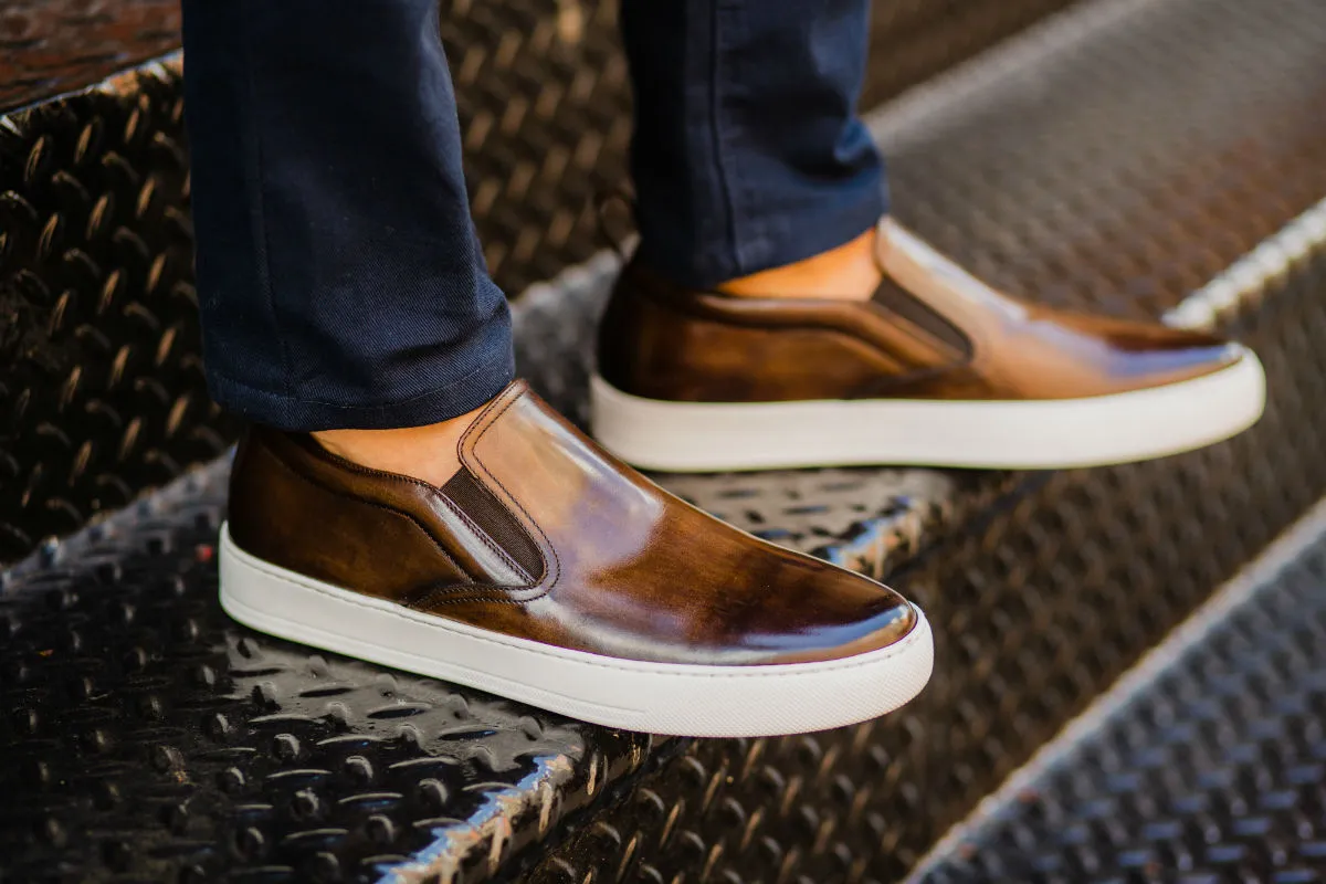 The Ellis Slip-On Sneaker - Brown