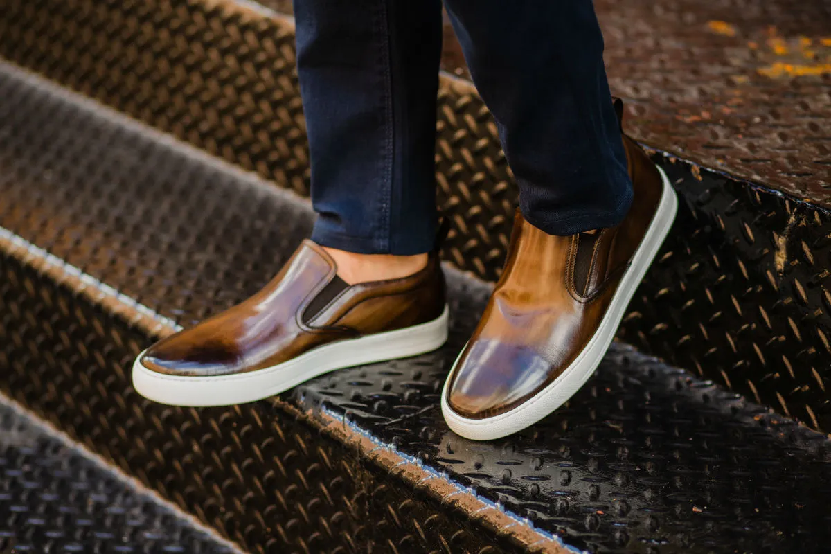 The Ellis Slip-On Sneaker - Brown