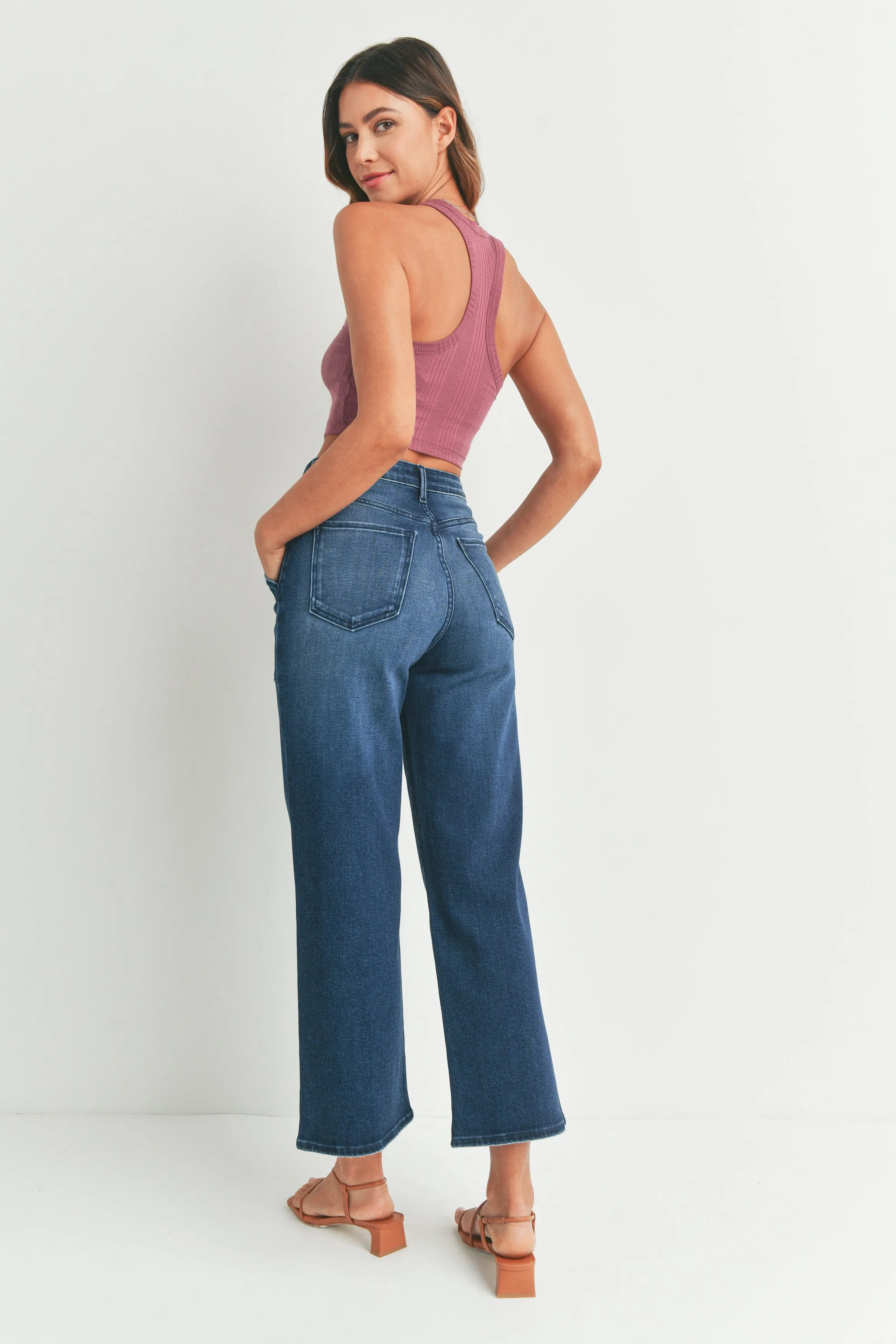 The Hailey Wide Leg Cargo Pocket Jeans