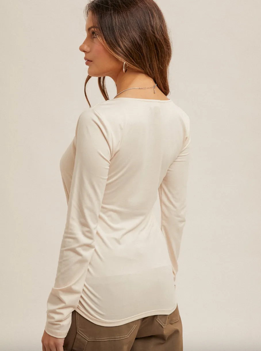 The Ivy Ruched Waist Square Neck Top