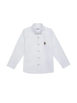 U.S. Polo Assn. Boys Shirt White VR013 USPSH253