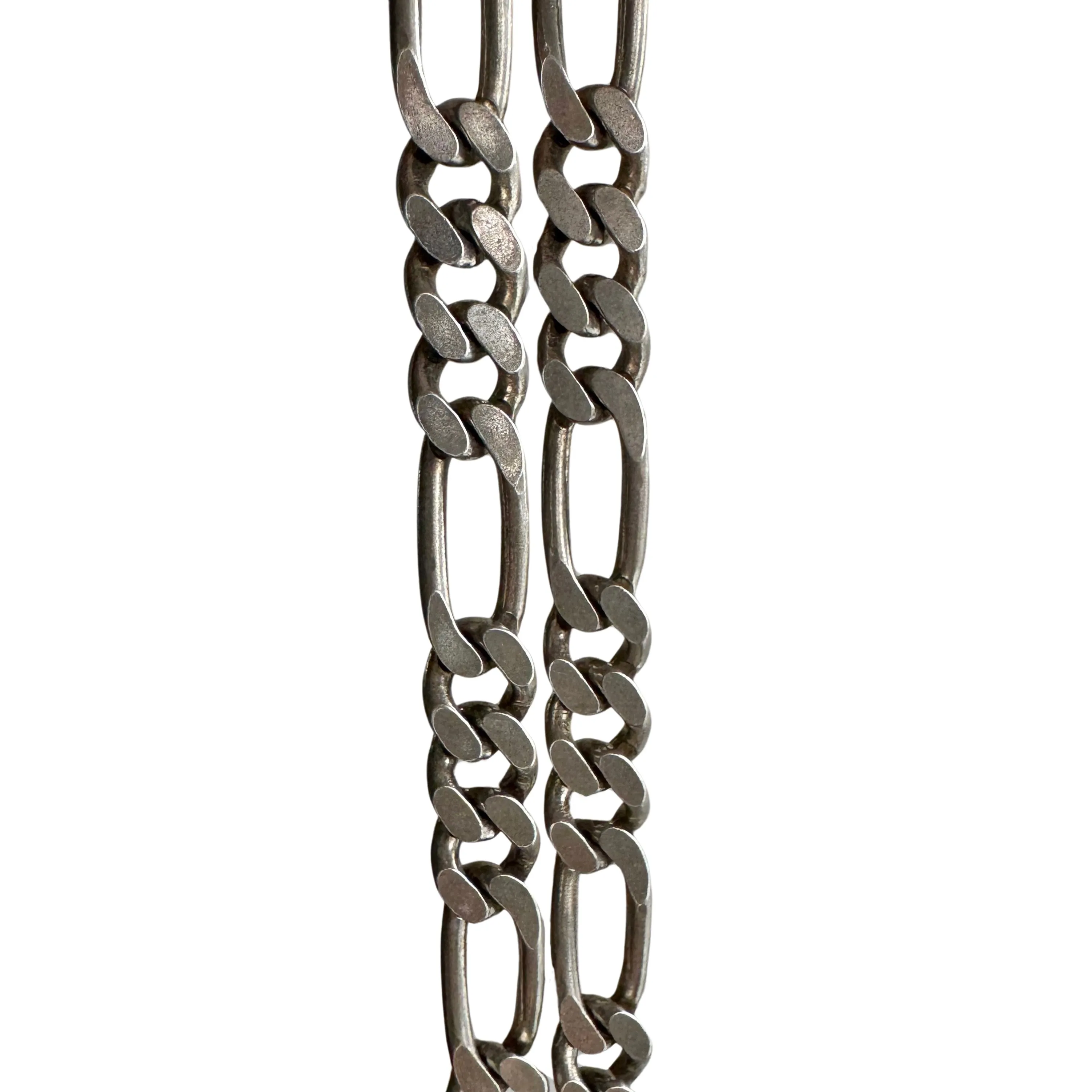 V I N T A G E // classic SOLID figaro / Italy sterling silver figaro chain / 22.25, 41g