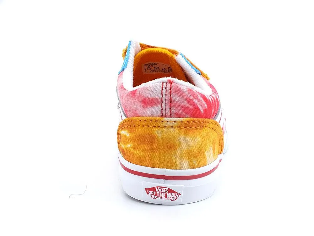 VANS Old Skool Tie Dye Block Sneaker Kids Multi True White VN000D3YABO1