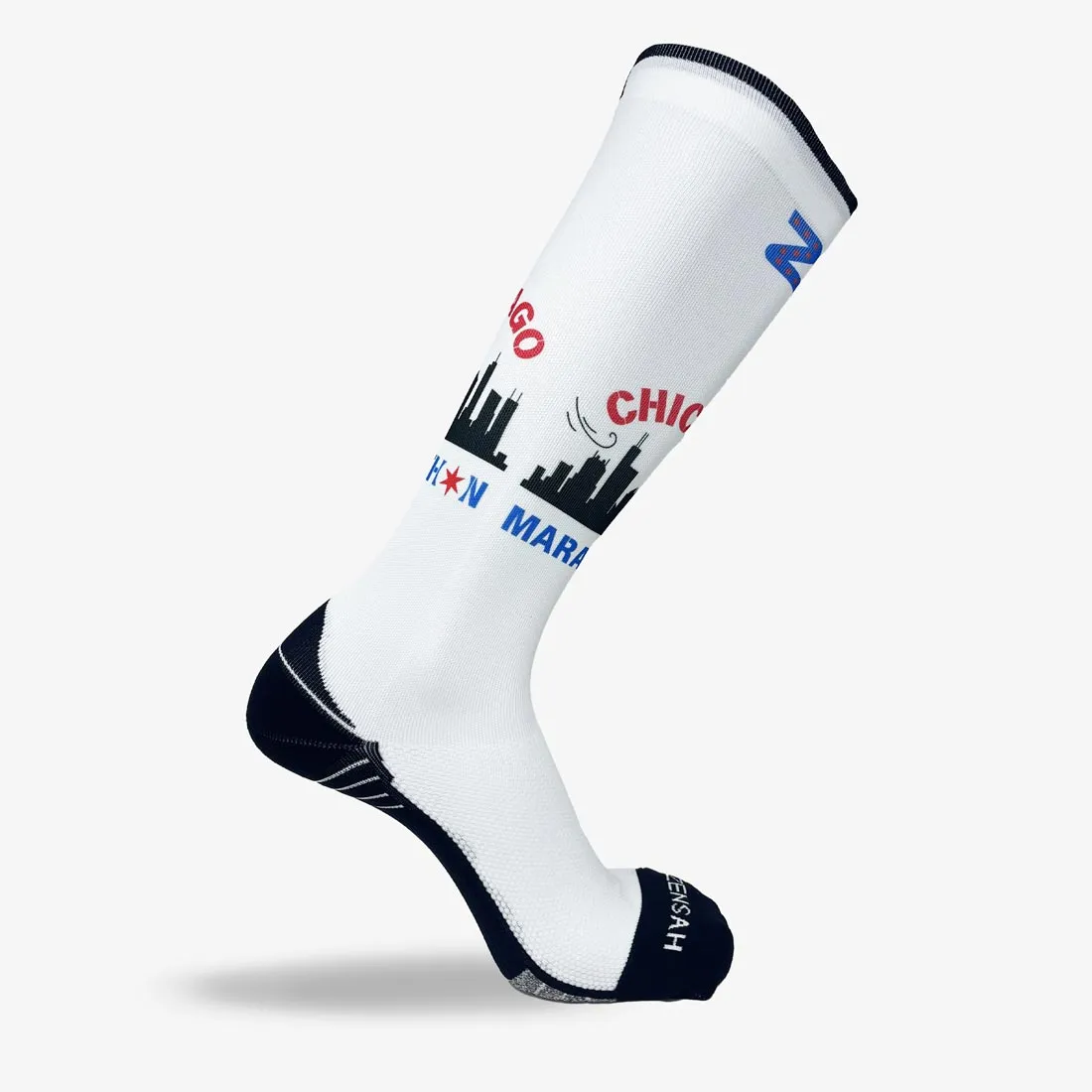 Windy Chicago Skyline Compression Socks (Knee-High)